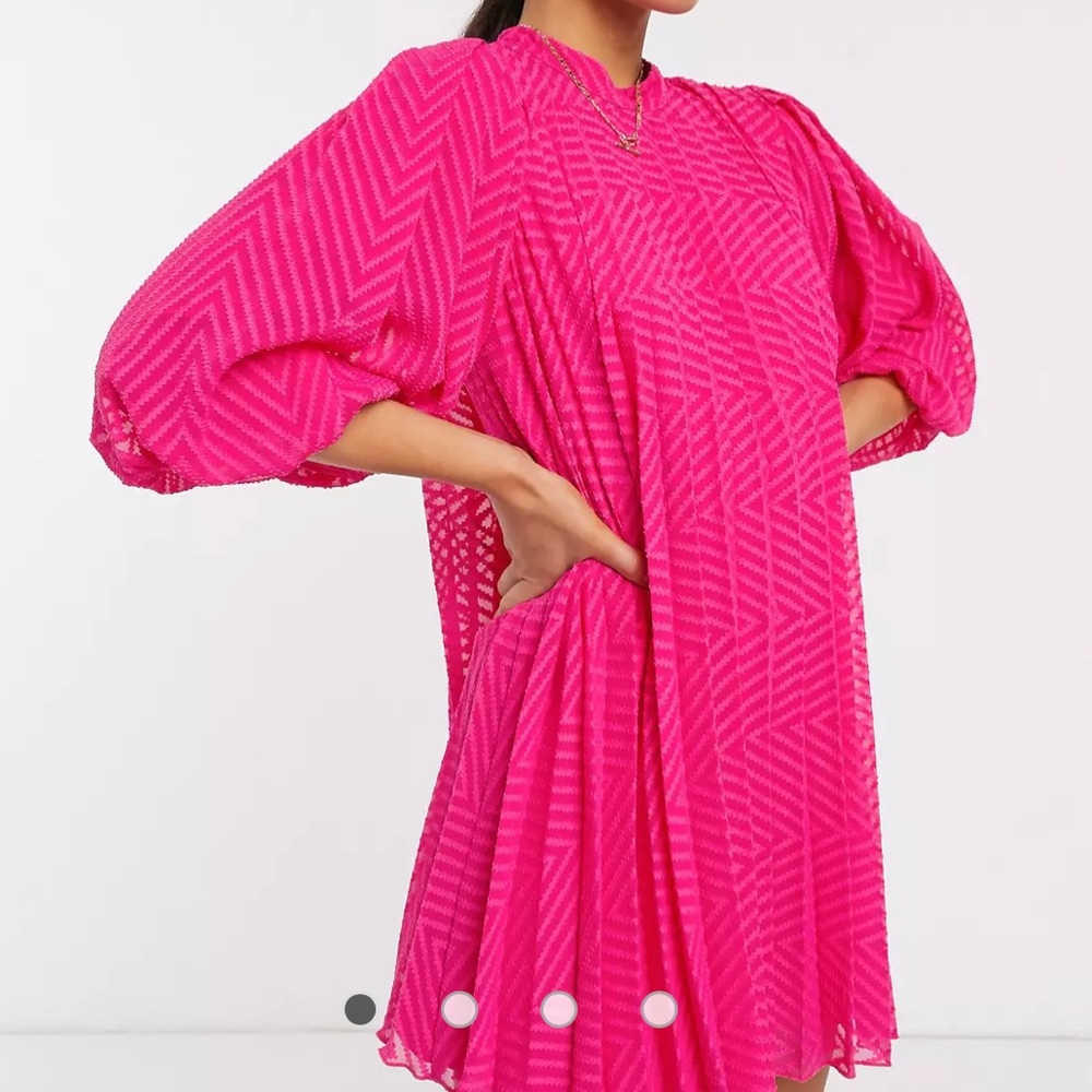 ASOS Hot pink trapeze dress!